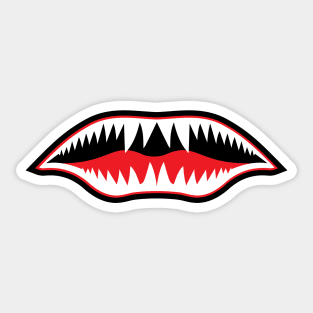 Flying Tiger Mouth No Eyes Sticker